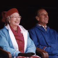 Queen Elizabeth and Prince Philip are shown in this handout image, provided by photographer Bill Belsey from his book "An Arctic Community," visiting Rankin Inlet in 1994. THE CANADIAN PRESS/HO-Bill Belsey 
* MANDATORY CREDIT *