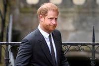 Britain's Prince Harry arrives at the Royal Courts Of Justice in London, Thursday, March 30, 2023. Prince Harry returned to a London court Thursday as his lawyer fought to keep his phone hacking lawsuit alive against the publisher of The Daily Mail. (AP Photo/Kirsty Wigglesworth)