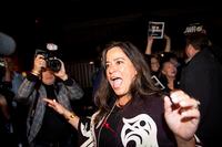 Independent candidate Jody Wilson-Raybould celebrates her election win in Vancouver, B.C. on Monday, October 21, 2019. The former Liberal MP was re-elected as an independent candidate. THE CANADIAN PRESS/Jimmy Jeong
