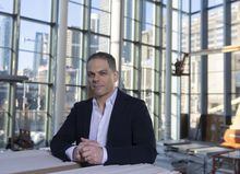 Laurent Ferreira, president and chief executive officer of National Bank poses in their new offices still under construction in Montreal, Quebec, December 5, 2022. (Christinne Muschi /The Globe and Mail)