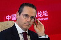 FILE PHOTO: Shell CEO Wael Sawan attends the China Development Forum 2023 in Beijing, China, on March 25, 2023. REUTERS/Thomas Peter/File Photo