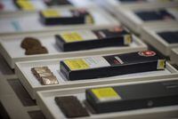 Chocolate edibles available for authorized retailers are displayed at the Ontario Cannabis Store in Toronto on Friday, Jan. 3, 2020. THE CANADIAN PRESS/ Tijana Martin