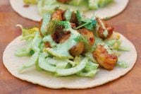 Smoky Honey Shrimp Tacos. Recipe from Good Enough cookbook. Author Leanne Brown