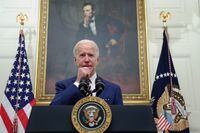 U.S. President Joe Biden speaks about his administration's plans to respond to the economic crisis, in the State Dining Room at the White House in Washington, U.S., January 22, 2021. REUTERS/Jonathan Ernst