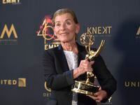 FILE - This May 5, 2019 file photo shows Lifetime achievement award winner Judge Judy Sheindlin in the press room at the 46th annual Daytime Emmy Awards in Pasadena, Calif. The tough-talking former New York family court judge has ruled her television courtroom since 1996 and her popularity made her the highest-paid personality in TV. She announced on Ellen that next season will be her 25th and last making original episodes of Judge Judy. After that, the 77-year-old mediator will be making a new show called Judy Justice that will debut in fall 2021. (Photo by Richard Shotwell/Invision/AP, File)
