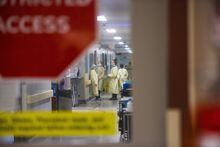 A COVID-19 unit is shown at the Health Sciences Centre in Winnipeg on Tuesday, Dec. 8, 2020. A Manitoba doctor says hospitals are full, health-care workers are quitting and the system is overwhelmed. THE CANADIAN PRESS/Mikaela MacKenzie-POOL