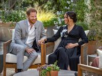 Prince Harry and Meghan, The Duke and Duchess of Sussex, give an interview to Oprah Winfrey in this undated handout photo.  Harpo Productions/Joe Pugliese/Handout via REUTERS   THIS IMAGE HAS BEEN SUPPLIED BY A THIRD PARTY. NO RESALES. NO ARCHIVES. MANDATORY CREDIT