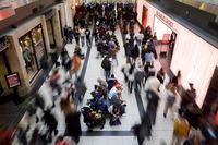 Toronto police say they are reviewing video of pro-Palestinian protesters seen demonstrating in front of fashion retailer Zara at a busy downtown mall.Shoppers are seen at Toronto Eaton Centre during Boxing Day in Toronto, Thursday, Dec. 26, 2019. THE CANADIAN PRESS/Cole Burston