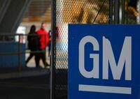 The GM logo is seen at the General Motors plant in Sao Jose dos Campos, Brazil, January 22, 2019. REUTERS/Roosevelt Cassio/Files