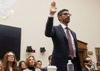 Google CEO Sundar Pichai is sworn in as he testifies during a House Judiciary Committee hearing on Capitol Hill in Washington, DC, December 11, 2018. - Google chief executive Sundar Pichai will be grilled by US lawmakers over allegations of "political bias" by the internet giant, concerns over data security and its domination of internet search. (Photo by SAUL LOEB / AFP)SAUL LOEB/AFP/Getty Images