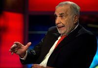Carl Icahn gives an interview on FOX Business Network's Neil Cavuto show in New York in 2014.