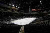 Rogers Place arena sits empty after the cancellation of the IIHF World Junior Hockey Championship in Edmonton on Wednesday, December 29, 2021. THE CANADIAN PRESS/Jason Franson