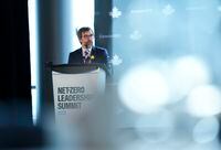 Minister of Environment and Climate Change Steven Guilbeault speaks during the Canada 2020 Net-Zero Leadership Summit in Ottawa on Wednesday, April 19, 2023. THE CANADIAN PRESS/Sean Kilpatrick