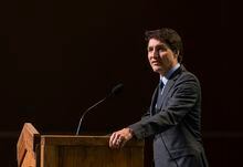 Prime Minister Justin Trudeau speaks at the Gathering Wisdom Forum in Vancouver on Thursday, March 2, 2023. THE CANADIAN PRESS/Rich Lam