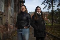 Dr. Claire Bodkin (L) and Dr. Inna Berditchevskaia who are working on a pilot project attempting to track the number of deaths of homeless people in Hamilton, October 28, 2022. 