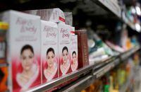 'Fair & Lovely' brand of skin lightening products are seen on the shelf of a consumer store in New Delhi, India, on June 25, 2020.