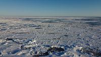 The sea ice begins to break off the coast of Labrador, 2022