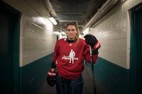 Natalie Spooner, of the Professional Women's Hockey Player's Association, poses for a photograph at the Carmen Corbasson Community Centre in Mississauga, Ont., on Sept. 17, 2019.
