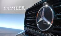 The Mercedes-Benz star is displayed on the front of a Mercedes-Benz G-model at the annual press conference of German auto giant Daimler AG in Stuttgart, southwestern Germany, on February 1, 2018.    
German luxury carmaker Daimler on February 1, 2018 announced record profits for 2017 on the back of strong SUV and truck sales. Daimler said net profits soared by 24 percent last year to 10.9 billion euros ($13.5 billion), while revenues were up seven percent to 164 billion euros.
 / AFP PHOTO / THOMAS KIENZLE        (Photo credit should read THOMAS KIENZLE/AFP/Getty Images)