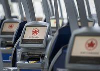 An Air Canada ticketing station is shown at Pearson International Airport in Toronto on Wednesday, April 8, 2020.&nbsp;Air Canada says earnings reached heights not seen since before the COVID-19 pandemic amid high travel demand and pricier fares, and despite low on-time performance numbers. THE&nbsp;CANADIAN PRESS/Nathan Denette