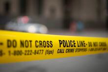 The York Regional Police say that a motorcyclist has died after a Tuesday night collision with another vehicle in Vaughan. Police tape is shown in Toronto Tuesday, May 2, 2017. THE CANADIAN PRESS/Graeme Roy