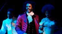 In this image released by Disney Plus, Daveed Diggs portrays Thomas Jefferson in a filmed version of the original Broadway production of "Hamilton." (Disney Plus via AP)