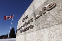 Great-West Life world headquarters is pictured in Winnipeg on February 19, 2013.&nbsp; THE CANADIAN PRESS/John Woods