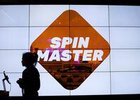 A person is silhouetted at the Spin Master toy and entertainment company in Toronto on January 29, 2019. THE CANADIAN PRESS/Nathan Denette