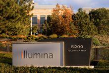 FILE PHOTO: Illumina's global headquarters is pictured in San Diego, California, U.S., November 28, 2022.  REUTERS/Mike Blake/File Photo