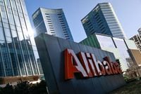 An Alibaba Group logo at its office in Beijing, on Jan. 5, 2021.