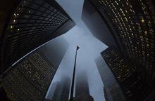 Buildings are seen in the financial district in Toronto, January 28, 2013. Americans are increasingly betting against Canadian bank stocks.