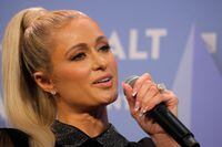 Paris Hilton, CEO of Paris Hilton Entertainment, speaks at the Skybridge Capital SALT New York 2021 conference in New York City on Sept. 14.