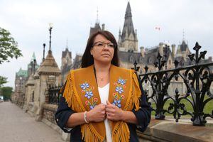 Chief Sharleen Gale of Fort Nelson Nation and chair of the First Nations Major Projects Coalition pose for a portrait June 7, 2023 in Ottawa. Dave Chan/The Globe and Mail