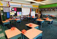 A grade two classroom is shown at Hunter's Glen Junior Public School which is part of the Toronto District School Board (TDSB) during the COVID-19 pandemic in Scarborough, Ont., on Monday, September 14, 2020. THE CANADIAN PRESS/Nathan Denette