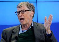 Bill Gates speaks during the World Economic Forum annual meeting, in Davos, Switzerland, on Jan. 25, 2018.