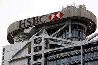 FILE PHOTO: A logo of HSBC is seen on its headquarters at the financial Central district in Hong Kong, China August 4, 2020. REUTERS/Tyrone Siu/File Photo  GLOBAL BUSINESS WEEK AHEAD/File Photo