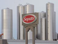A sign at a Montreal Saputo plant is shown on Jan.13, 2014. THE CANADIAN PRESS/Ryan Remiorz