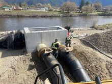 The British Columbia border community of Grand Forks is scrambling to get ahead of a deluge of water from melting snow and heavy rainfall after learning a terrible lesson five years ago about flooding. (THE CANADIAN PRESS/HO-City of Grand Forks**MANDATORY CREDIT**