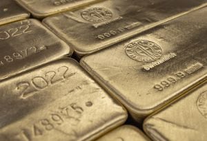 Gold bars are pictured at the plant of gold and silver refiner and bar manufacturer Argor-Heraeus in Mendrisio, Switzerland, July 13, 2022.