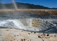 A general view shows the open pit gold mine of Goldcorp in Penasquito on Sept. 18, 2012.
