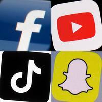 Content creators who typically avoid politics have spent the last year diving into the parliamentary process as they've watched the Liberal government's controversial online streaming act move through the bill's various stages. This combination of 2017-2022 photos shows the logos of Facebook, YouTube, TikTok and Snapchat on mobile devices. THE CANADIAN PRESS/AP