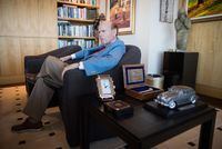 Jim Pattison listens during an interview at his office in Vancouver, on Sept. 25, 2018.