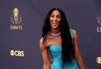 Mj Rodriguez arrives at the 73rd Primetime Emmy Awards on Sunday, Sept. 19, 2021, at L.A. Live in Los Angeles. (AP Photo/Chris Pizzello)