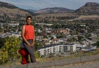 SUMMERLAND, BRITISH COLUMBIA-AUGUST 18, 2020: Summerland Mayor Toni Boot photographed on the edge of Giants Head Mountain Park overlooking the Hillcrest Village rental property in the downtown core of the south Okanagan town.Lucas Oleniuk/The Globe and Mail