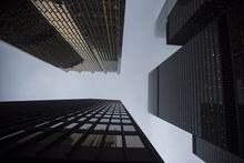 Office towers are photographed in Toronto's financial district on Wednesday, June 27, 2018.