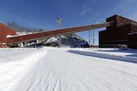 FILE - A former iron ore processing plant near Hoyt Lakes, Minn., that would become part of a proposed PolyMet copper-nickel mine, is pictured on Feb. 10, 2016. The U.S. Army Corps of Engineers said Tuesday, June 6, 2023, it has revoked a crucial federal permit for the proposed NewRange Copper Nickel mine, previously known as PolyMet, in northeastern Minnesota, saying the permit did not comply with the water quality standards set by a sovereign downstream tribe. (AP Photo/Jim Mone, File)