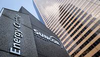 The Suncor Energy Centre picture in downtown Calgary, Alta., Friday, Sept. 16, 2022. Suncor Energy Inc. says it is selling its wind and solar assets for $730 million to Canadian Utilities Limited, an ATCO company. THE CANADIAN PRESS/Jeff McIntosh