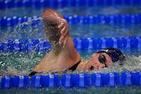University of Pennsylvania transgender athlete Lia Thomas swims in a preliminary heat for the 500-yard freestyle at the NCAA Swimming and Diving Championships Thursday, March 17, 2022, at Georgia Tech in Atlanta. (AP Photo/John Bazemore)(AP Photo/John Bazemore)