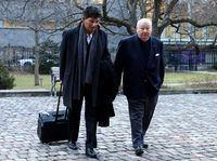 Sen. Mike Duffy arrives with his lawyer Lawrence Greenspon at the Ontario Court of Appeal in Toronto on January 16, 2020. THE CANADIAN PRESS/Colin Perkel.
