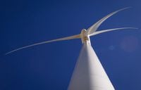 A TransAlta wind turbine is shown at a wind farm near Pincher Creek, Alta., Wednesday, March 9, 2016. THE CANADIAN PRESS/Jeff McIntosh